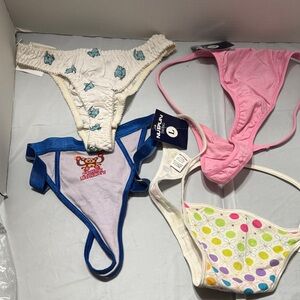 Kids Pink and Multicolor Girls' Bikini/Underwear Pack
